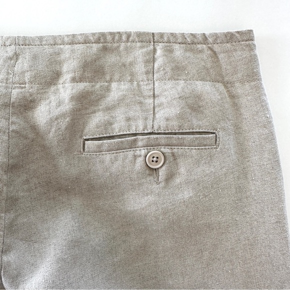 Talbots PETITE high waisted, wide leg pants with tie at the  waist, 💯 linen. - Picture 7 of 11
